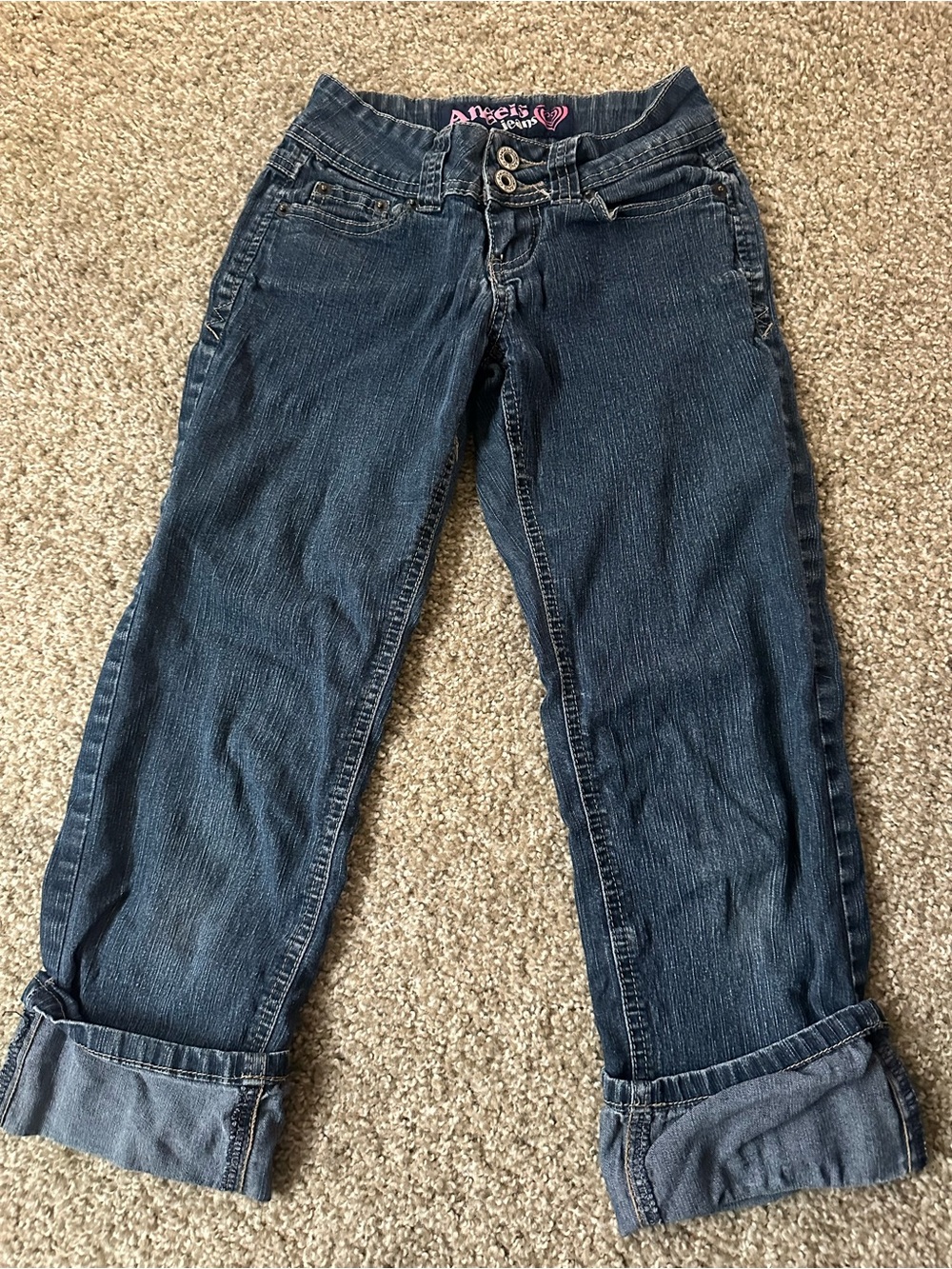 Angels Jeans Women's Dark Blue Capri Jeans